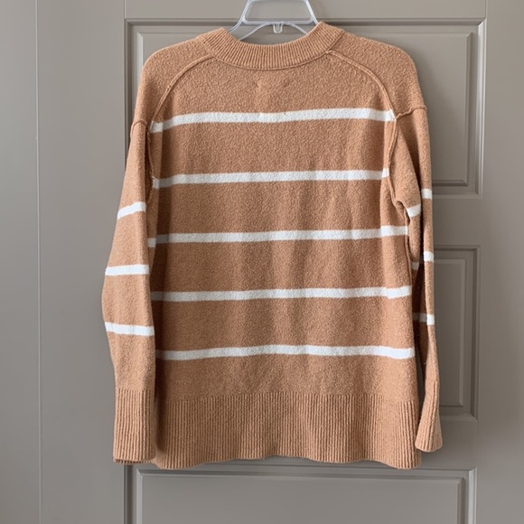 AERIE V NECK STRIPED SWEATER XXS OVERSIZED - Picture 5 of 5